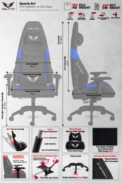 Sporte SRT Siyah Oyuncu Koltuğu - Profesyonel Oyun Deneyimi