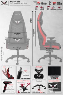 Titan TT Eco Turkuaz Profesyonel Oyuncu Koltuğu