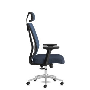 Spark Başlıklı Mavi Krom Çalışma Koltuğu