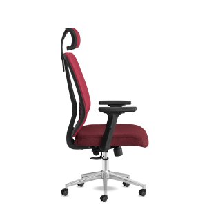 Spark Başlıklı Kırmızı Krom Çalışma Koltuğu