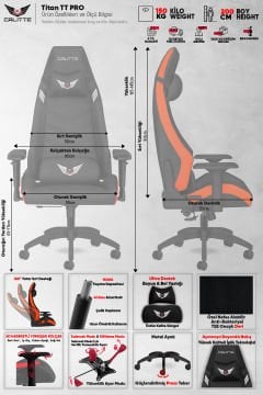Titan TT PRO Premium Çalışma ve Yönetici Koltuğu - Konfor ve Stil Bir Arada