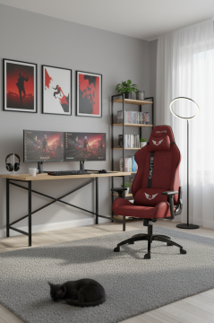 Breeze BRZ Kırmızı Profesyonel Kumaş Oyuncu Koltuğu