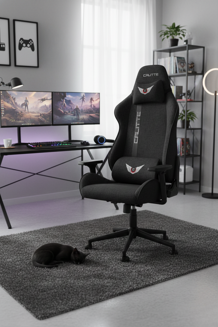 Breeze BRZ Siyah Profesyonel Kumaş Oyuncu Koltuğu