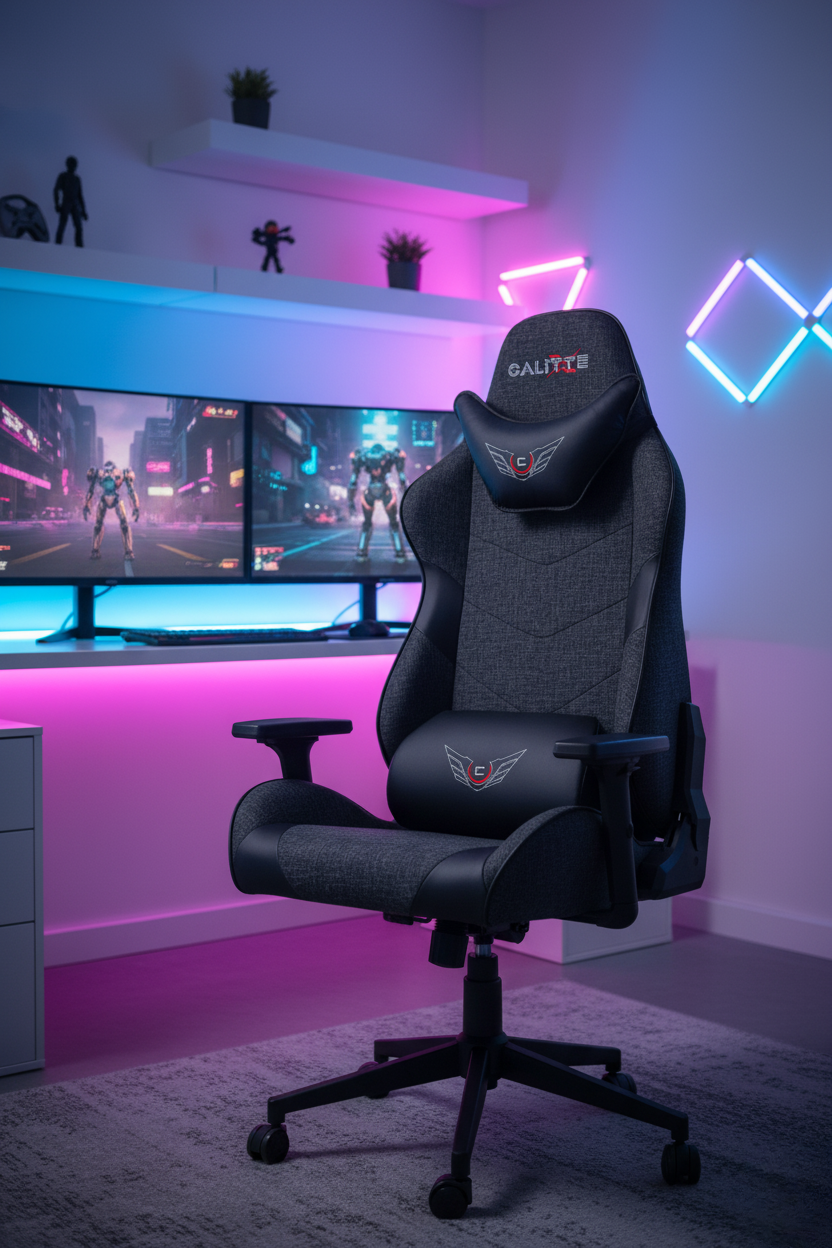 Samurai SS Kumaş Siyah Kumaş Profesyonel Oyuncu Koltuğu